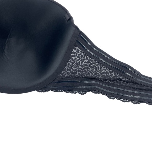 DKNY Black Modern Strapless Convertible Straps Lace Bra - Picture 9 of 10